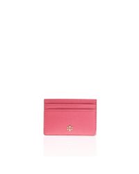 Tory Burch - Pink Leather Cardholder - Lyst