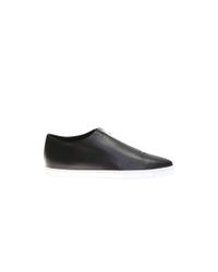 Stella McCartney - Black Eco-leather Zip Loafers - Lyst