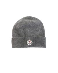 Moncler - Gray Grey Wool Hat for Men - Lyst