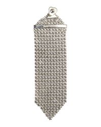 Paco Rabanne - Metallic Silver Metal Mesh Single Earing - Lyst