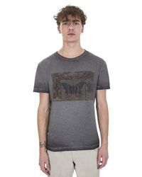 Valentino - Gray Grey Cotton Cuban Boxes T-shirt for Men - Lyst