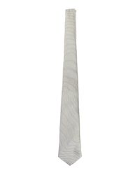 Dell'Oglio - Gray Micropatterned Grey Silk Tie for Men - Lyst
