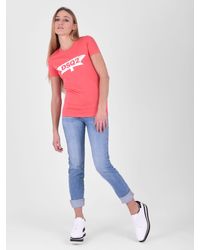 DSquared² - Pink Printed Cotton T-shirt - Lyst