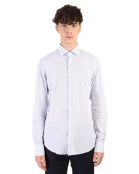 Dell'Oglio - Multicolor Micro-pattern Cotton Shirt for Men - Lyst