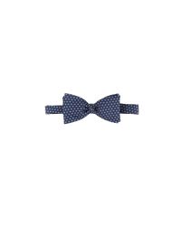 Dell'Oglio - Brown Silk Bow-tie, Contrast Blue And Light-blue Polka Dots for Men - Lyst