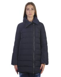 Moncler - Blue Padded Nylon Coat - Lyst