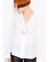 Aurelie Bidermann | Metallic 'bianca' Reversible Mirror Necklace | Lyst
