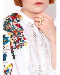 Valentino | White Top With Multicolor Lace | Lyst