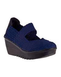 Bernie Mev | Blue Lulia Wedge Navy Fabric | Lyst