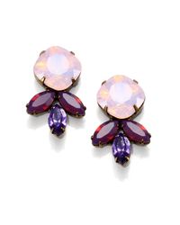 DANNIJO | Metallic Luna Crystal Earrings | Lyst