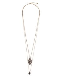 Dorothee Schumacher | Metallic Crystal Line Double Chain Fine Pendant | Lyst