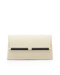 Diane von Furstenberg | White 440 Envelope Embossed Lizard Clutch | Lyst