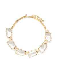 Kenneth Jay Lane | Metallic Large Crystal Necklace | Lyst