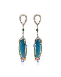 Wendy Yue | Blue Oval Jade Chandelier Earrings | Lyst