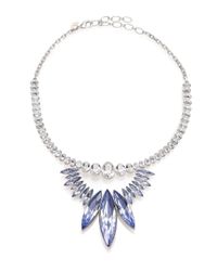 Ca&Lou | Blue Alexa Crystal Bib Necklace | Lyst