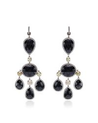 Nina Runsdorf | Metallic One Of A Kind Black Diamond Chandelier Earrings | Lyst
