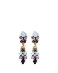 Erickson Beamon | Multicolor 'i Do' Leaf Stone Drop Earrings | Lyst