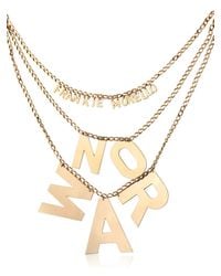 Frankie Morello | Metallic No War Necklace | Lyst