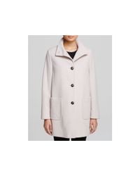 Basler | Gray Coat - High Neck Button | Lyst