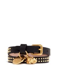 Alexander McQueen | Metallic Double Wrap Stud Bracelet | Lyst