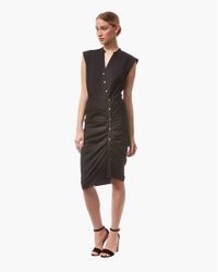 Veronica Beard | Black Ruched Shirt Dress | Lyst