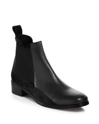 See By Chloé | Black Garvin Leather & Suede Ankle Boots | Lyst