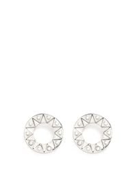 Givenchy | Metallic Circle Aztec Pearl Magnetic Earrings | Lyst