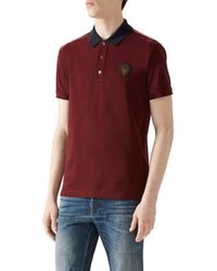 Gucci | Purple Cotton Piquet Polo for Men | Lyst