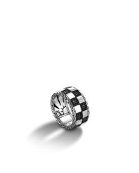John Hardy | Black Classic Chain Band Ring for Men | Lyst