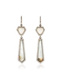 Monique Péan | Blue Fossilized Walrus and Opal Drop Earrings | Lyst