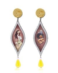 Anna E Alex | Metallic "Ballo In Maschera" Earrings | Lyst