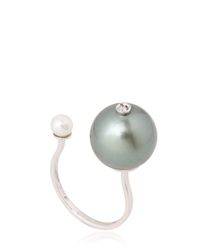 Delfina Delettrez | Gray Double Pearl Ring | Lyst