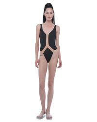 Norma Kamali | Black Super Low Back Nude Insert | Lyst