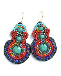 Peyton William Handmade Jewelry | Multicolor Handmade Woven Ethnic Earrings | Lyst