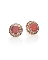 ABS By Allen Schwartz | Metallic Sunset Blvd Halo Stud Earrings/orange | Lyst