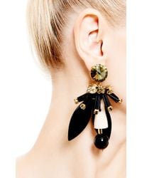 Marni | Black Resin and Crystal Earrings | Lyst