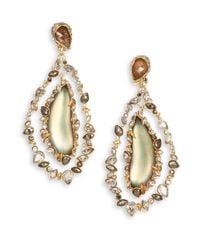 Alexis Bittar | Metallic Imperial Lucite, Black Moonstone & Crystal Orbital Clip-On Earrings | Lyst