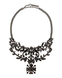 Givenchy | Black Vine Swarovski Crystal Statement Necklace | Lyst