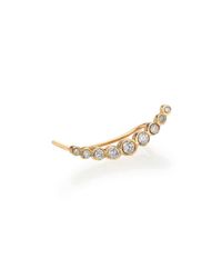 Zoe Chicco | Metallic Diamond & 14k Yellow Gold Graduated Single Ear Shield | Lyst