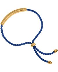 Monica Vinader | Black Linear Friendship Bracelet | Lyst