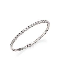 Roberto Coin | Metallic Diamond & 18k White Gold Bangle Bracelet | Lyst