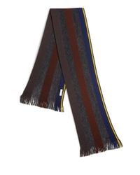 Paul Smith | Gray Striped Knit Wool Scarf for Men | Lyst