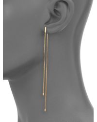 Michael Kors | Metallic Heritage Logo Chain Tassel Ear Jacket & Drop Earrings Set | Lyst