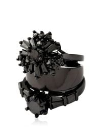 Iosselliani | Black All That Jewelry! Stacked Ring | Lyst