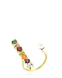 Delfina Delettrez | Multicolor Gold Vein Ring | Lyst