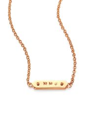 Marc By Marc Jacobs | Metallic Mmj Signature Plaque Necklace | Lyst