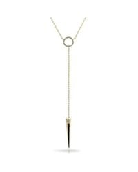 Anne Sisteron - 14kt Yellow Gold Diamond Open Circle Flirt Spike Necklace - Lyst