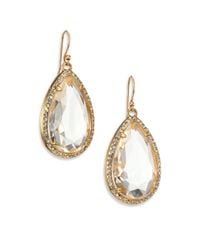 kate spade new york | Metallic Day Tripper Pavé Crystal Teardrop Earrings | Lyst