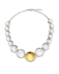 Gurhan | Metallic Hourglass 24k Yellow Gold & Sterling Silver Graduated All-around Necklace | Lyst