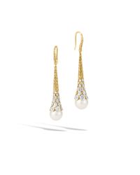 John Hardy | White Dot Earrings | Lyst